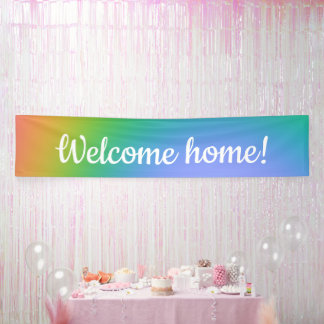 Rainbow "Welcome Zuhause" Banner
