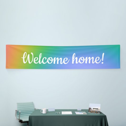 Rainbow "Welcome Zuhause" Banner (Messeveranstaltung)