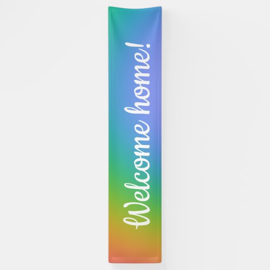 Rainbow "Welcome Zuhause" Banner (Vertikal)