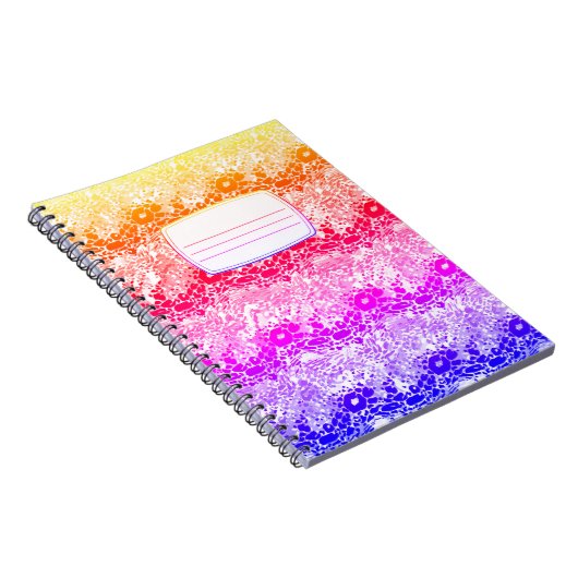 Rainbow-Wellen-Komposition Notizblock (Rechte Seite)