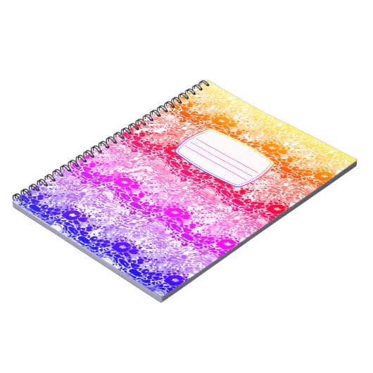 Rainbow-Wellen-Komposition Notizblock (Linke Seite)