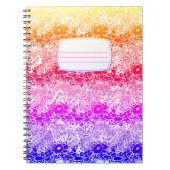 Rainbow-Wellen-Komposition Notizblock (Vorderseite)