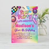 Rainbow Wellness-Center Birthday Party Einladung (Stehend Vorderseite)