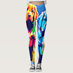 Rainbow-Welpen: Spielendes Duo Leggings