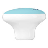 Rainbow Whale Door Pull Keramikknauf (Seitenansicht)