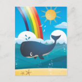 Rainbow Whale Postkarte (Vorderseite)