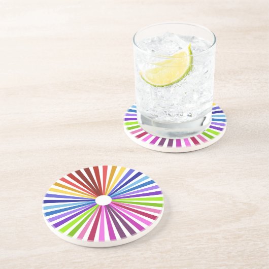 Rainbow Wheel Getränkeuntersetzer (Seite)