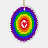 Rainbow Wheel Keramik Ornament (Rechts)