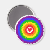 Rainbow Wheel-Magnet Magnet (Vorderseite/Rückseite)
