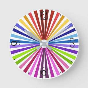 Rainbow Wheel Runde Wanduhr