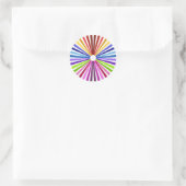 Rainbow Wheel Runder Aufkleber (Tasche)