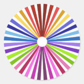 Rainbow Wheel Runder Aufkleber (Vorderseite)