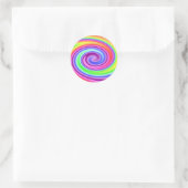 Rainbow Whirl Runder Aufkleber (Tasche)