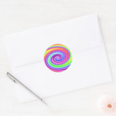 Rainbow Whirl Runder Aufkleber (Umschlag)