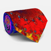 Rainbow Whirl Whimsical Fraktal Art Krawatte (Gerollt)