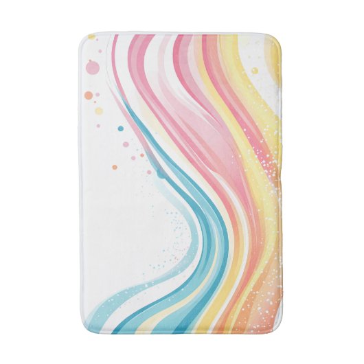 Rainbow Whispers Badematte (Vorderseite Vertikal)