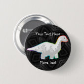 Rainbow White Dino Button (Vorne & Hinten)