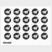 Rainbow White Dinosaur Stickers (Blatt)