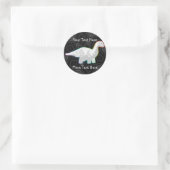 Rainbow White Dinosaur Stickers (Tasche)