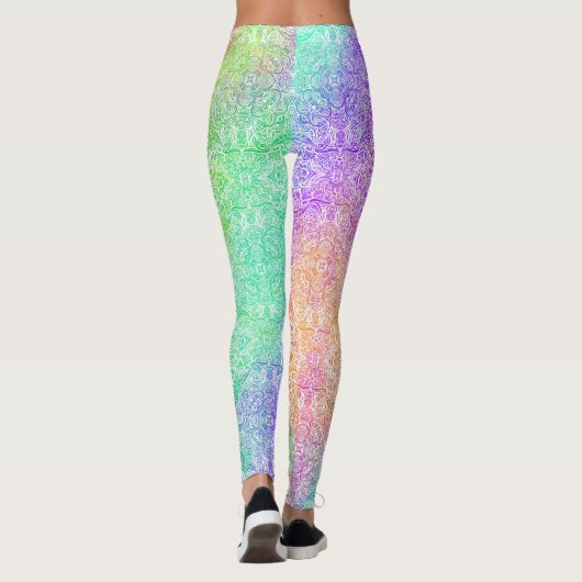 Rainbow & White Medallion Leggings (Rückseite)