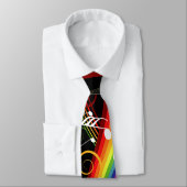 Rainbow White Musiknoten auf Black Krawatte (Gebunden)