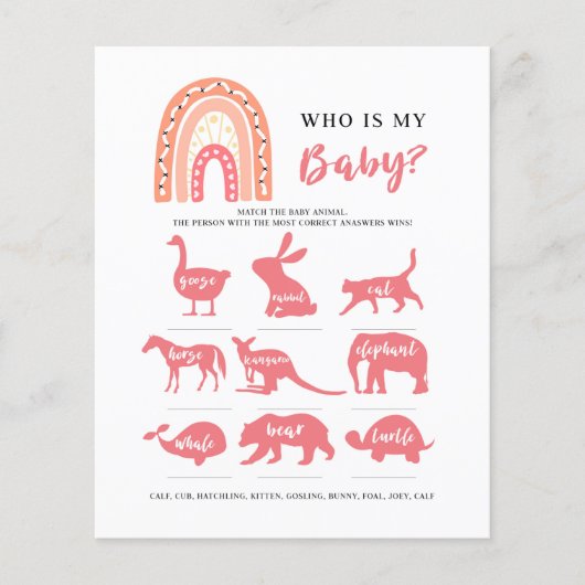 Rainbow Who is My Baby, Baby Shooting Game (Vorderseite)