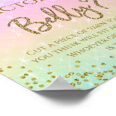 Rainbow Wie groß ist Mommys Belly Baby Showspiel Poster (Ecke)