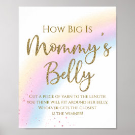 Rainbow Wie groß ist Mommys Belly Baby Showspiel Poster