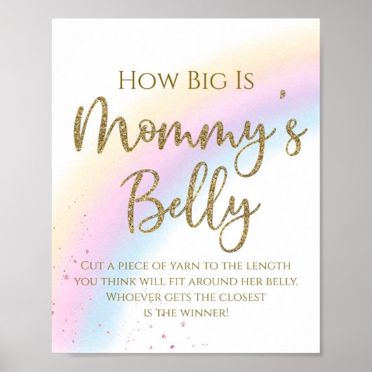 Rainbow Wie groß ist Mommys Belly Baby Showspiel Poster (Vorne)