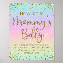 Rainbow Wie groß ist Mommys Belly Baby Showspiel Poster