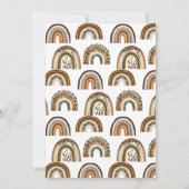 Rainbow Wild One Boho Animal Print Kindergeburtsta Einladung (Rückseite)