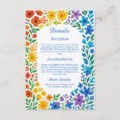 Rainbow-Wildblume Rustikale Blumenhochzeit Begleitkarte (Vorderseite)