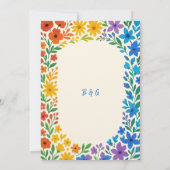 Rainbow-Wildblume Rustikale Blumenhochzeit Einladung (Rückseite)