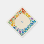 Rainbow-Wildblume Rustikale Blumenhochzeit Serviette (Ecke)