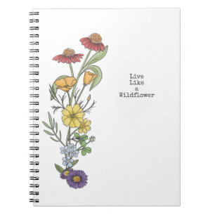 Rainbow Wildflower Sketch Notizblock
