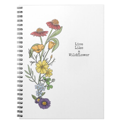 Rainbow Wildflower Sketch Notizblock (Vorderseite)