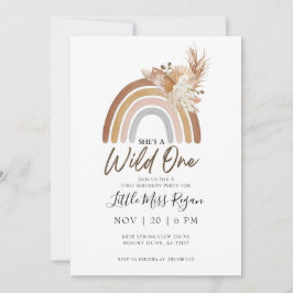 Rainbow WILL EINEN ERSTEN Geburtstag Einladung