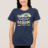 Rainbow: Willkommen zurück in die Schule Tri-Blend Shirt (Vorderseite)