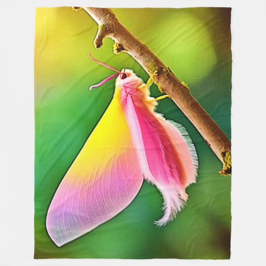 Rainbow Wing Beauty Fleecedecke (Vorderseite)