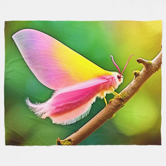 Rainbow Wing Beauty Fleecedecke (Vorderseite (Horizontal))