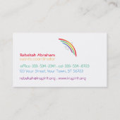 Rainbow Winged Dove Visitenkarte (Rückseite)