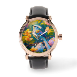 Rainbow Winged Jay Fantasy Bird Armbanduhr