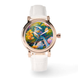 Rainbow Winged Jay Fantasy Bird Armbanduhr