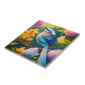 Rainbow Winged Jay Fantasy Bird Fliese (Seite)