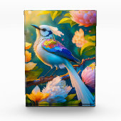 Rainbow Winged Jay Fantasy Bird Fotoblock (Vorderseite)