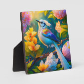 Rainbow Winged Jay Fantasy Bird Fotoplatte (Vorderseite)