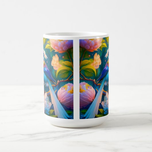 Rainbow Winged Jay Fantasy Bird Kaffeetasse (Mittel)
