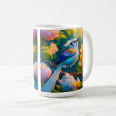 Rainbow Winged Jay Fantasy Bird Kaffeetasse (VorderseiteRechts)