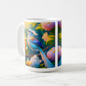 Rainbow Winged Jay Fantasy Bird Kaffeetasse (Vorderseite Links)