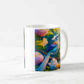 Rainbow Winged Jay Fantasy Bird Kaffeetasse (VorderseiteRechts)